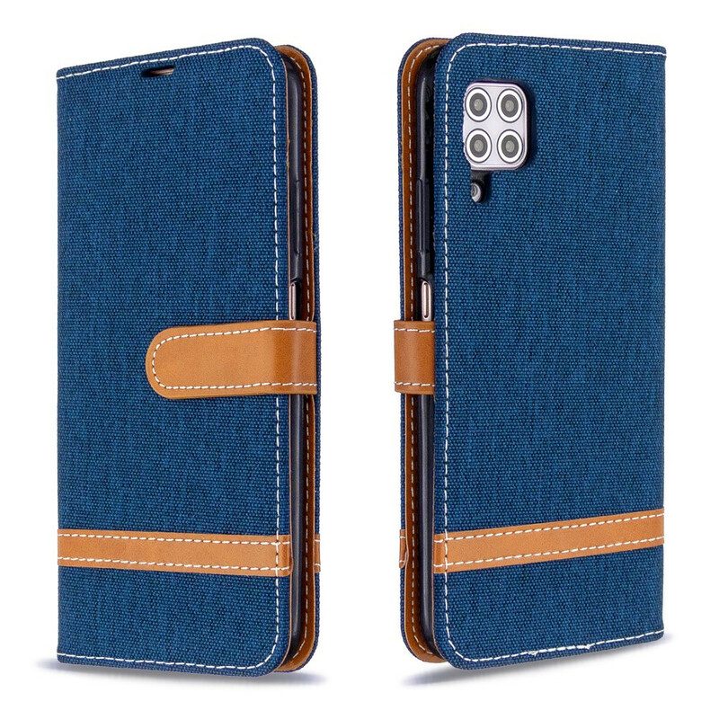 Leren Hoesje voor Huawei P40 Lite Met Ketting Band Van Stof En Leereffect