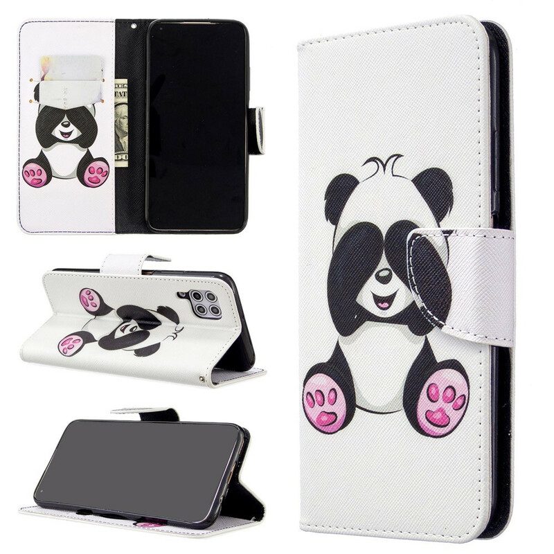 Leren Hoesje voor Huawei P40 Lite Panda-plezier