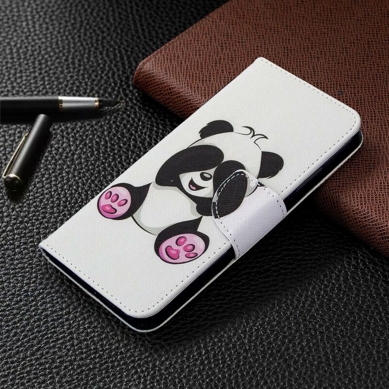 Leren Hoesje voor Huawei P40 Lite Panda-plezier