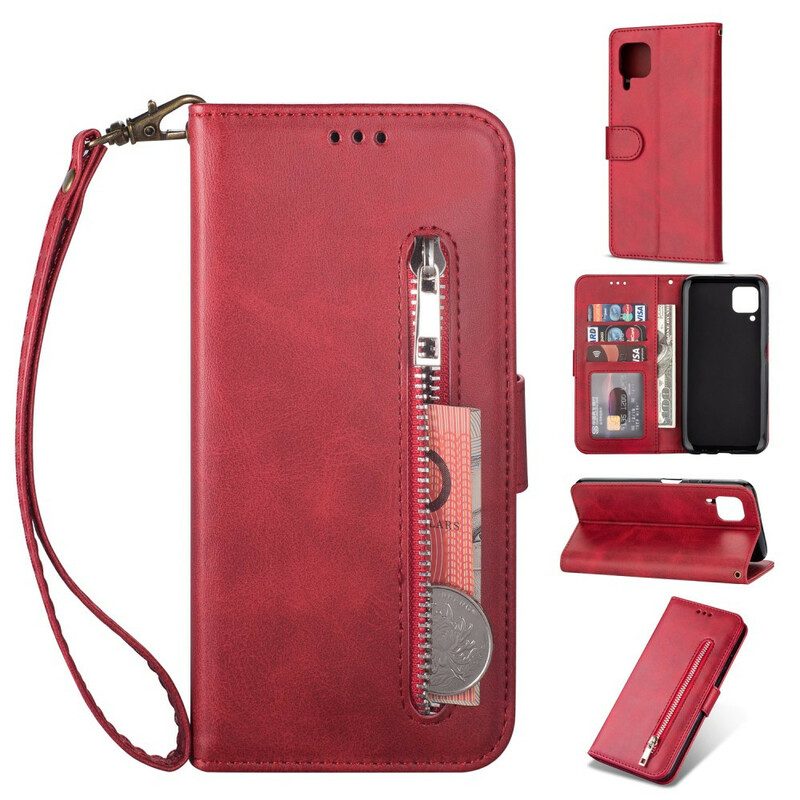 Leren Hoesje voor Huawei P40 Lite Portemonnee Met Lanyard