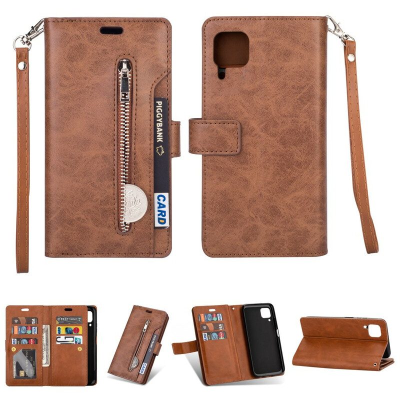 Leren Hoesje voor Huawei P40 Lite Portemonnee Met Lanyard