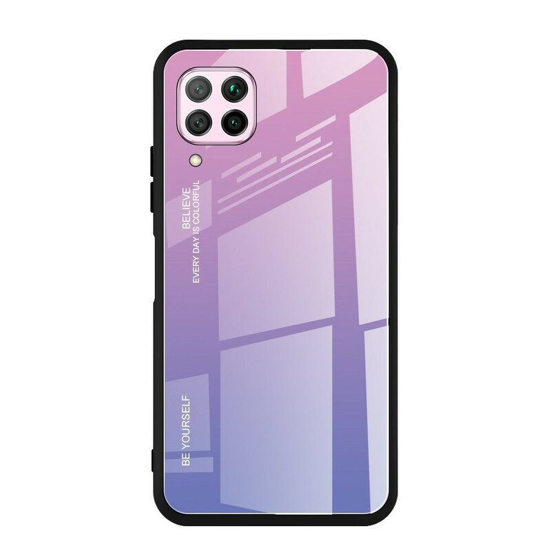 Telefoonhoesje voor Huawei P40 Lite Gehard Glas Wees Jezelf