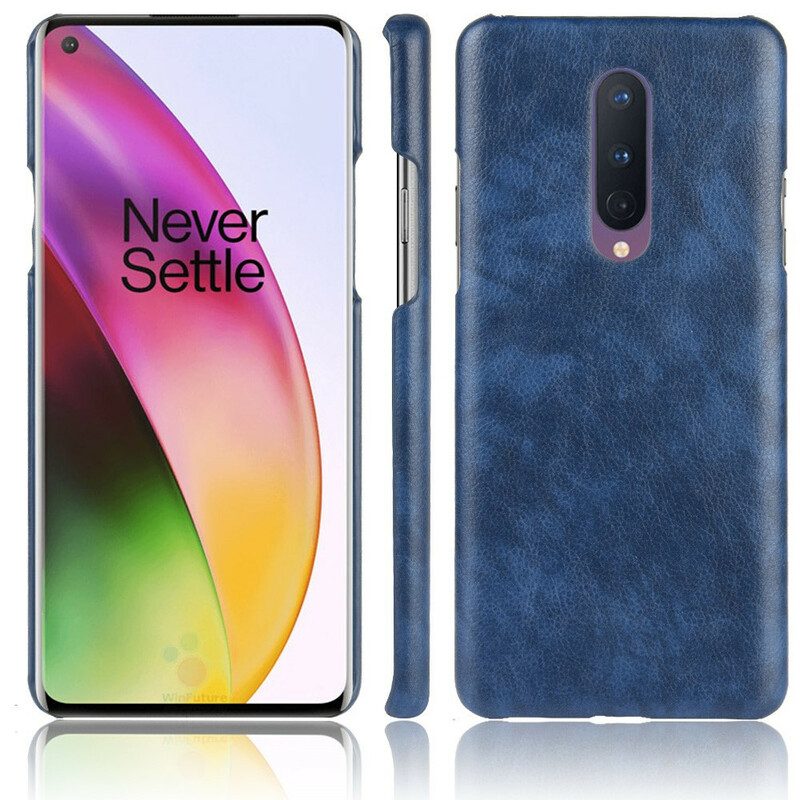 Hoesje voor OnePlus 8 Litchi Performance Leereffect