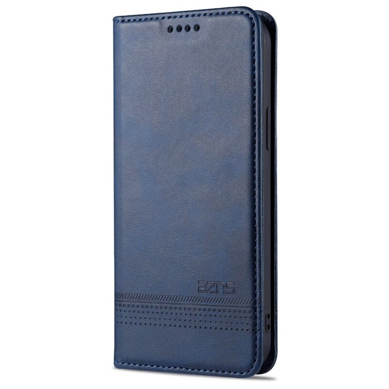 Bescherming Hoesje voor iPhone 13 Pro Folio-hoesje Azns Leerstyling