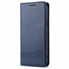 Bescherming Hoesje voor iPhone 13 Pro Folio-hoesje Azns Leerstyling