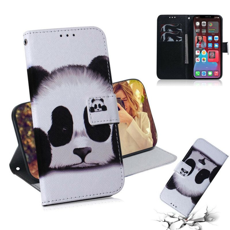 Flip Case voor iPhone 13 Pro Panda Gezicht