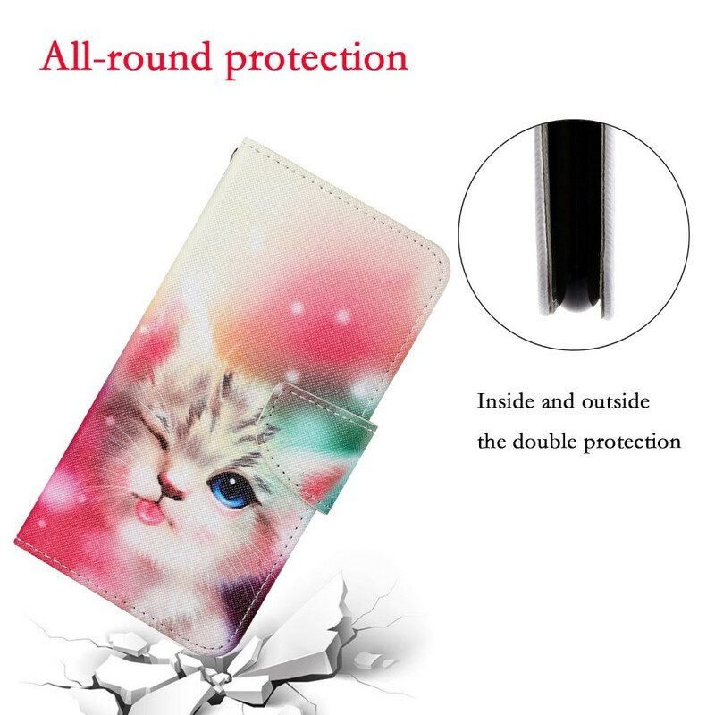 Folio-hoesje voor iPhone 13 Pro Kattenverhalen Met Lanyard