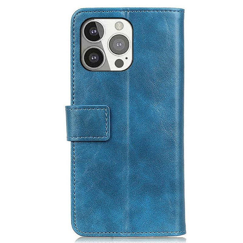 Folio-hoesje voor iPhone 13 Pro Khazneh Elegante Lederen Stijl