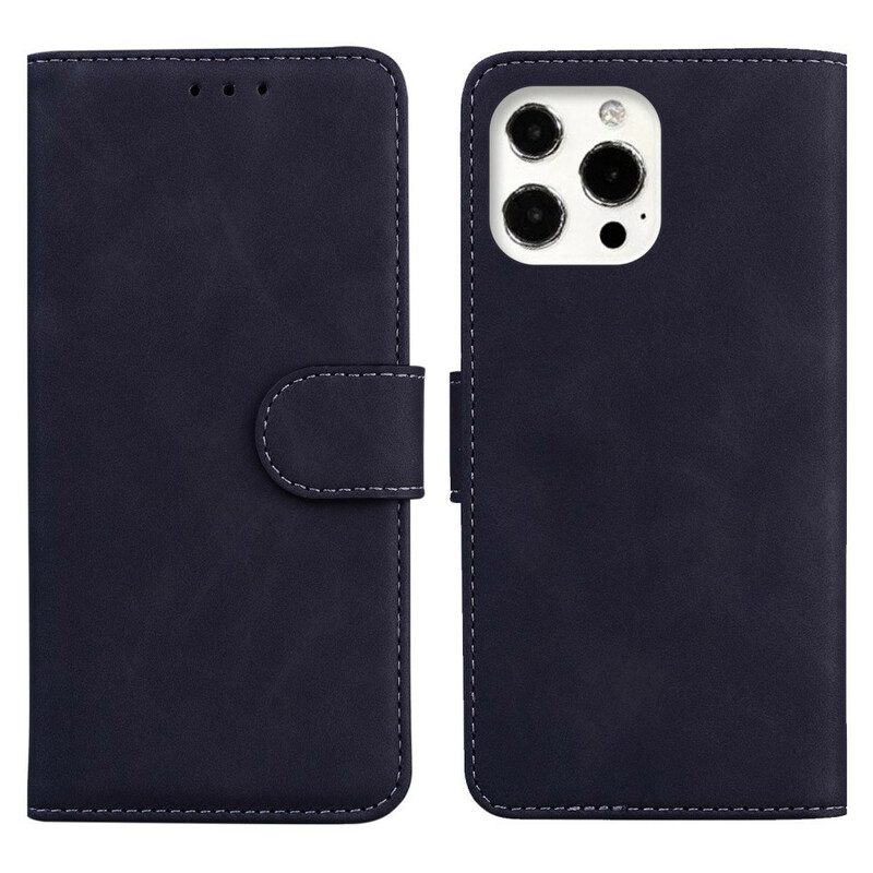 Folio-hoesje voor iPhone 13 Pro Stijl Lederen Couture