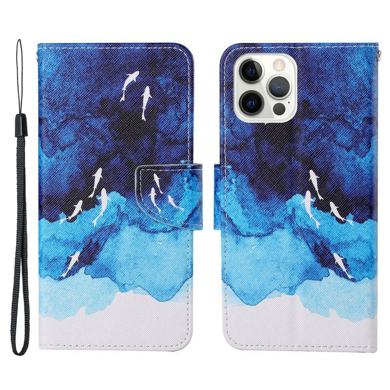 Folio-hoesje voor iPhone 13 Pro Zee Met String