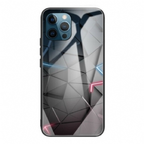 Hoesje voor iPhone 13 Pro Geometrie Van Gehard Glas