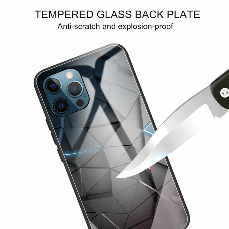 Hoesje voor iPhone 13 Pro Geometrie Van Gehard Glas