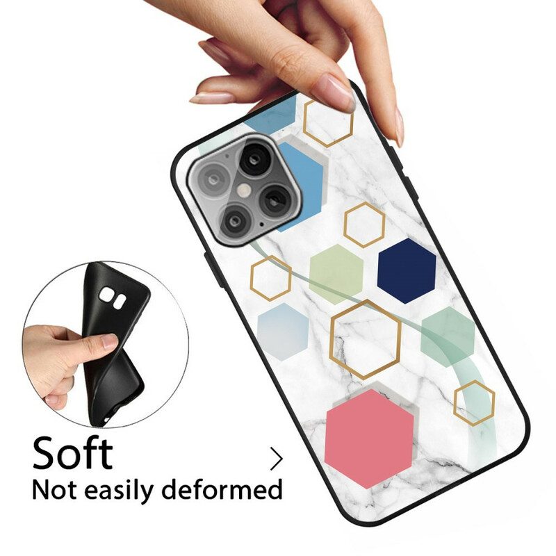 Hoesje voor iPhone 13 Pro Marmeren Geometrie