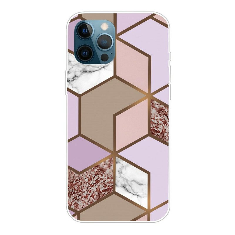 Hoesje voor iPhone 13 Pro Marmeren Geometrie