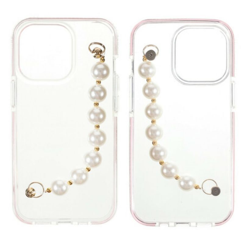 Hoesje voor iPhone 13 Pro Siliconen Armband Kralen