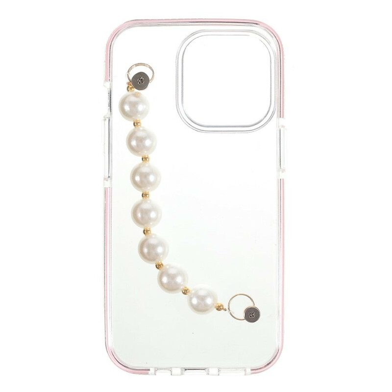 Hoesje voor iPhone 13 Pro Siliconen Armband Kralen