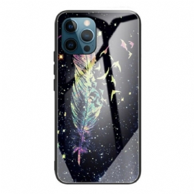 Hoesje voor iPhone 13 Pro Veren Gehard Glas