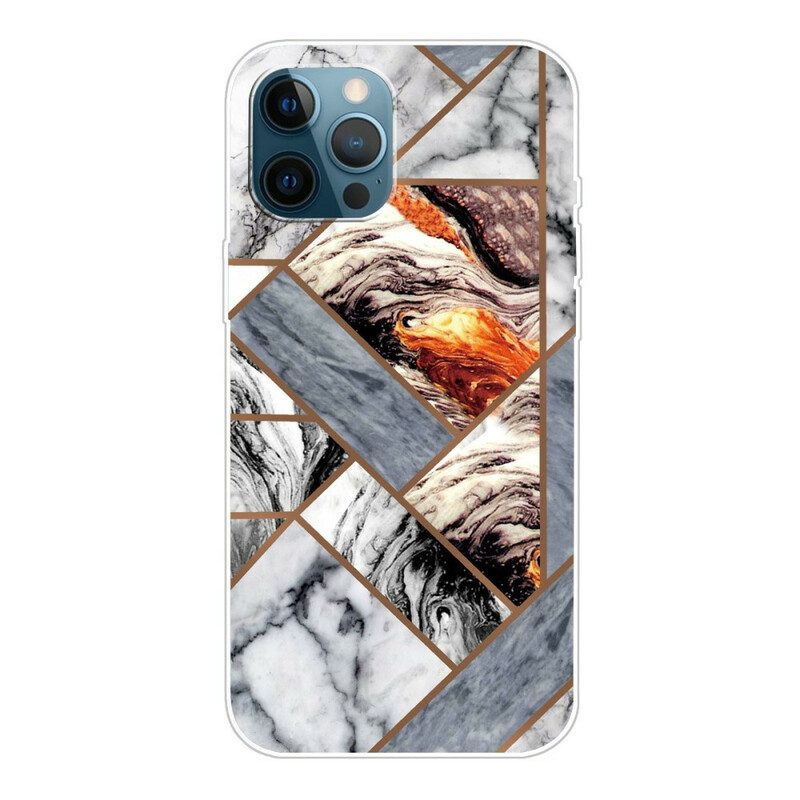 Hoesje voor iPhone 13 Pro Weiger Geometrisch Marmer