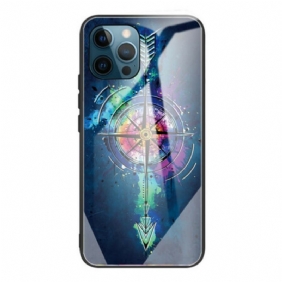 Hoesje voor iPhone 13 Pro Windroos Gehard Glas