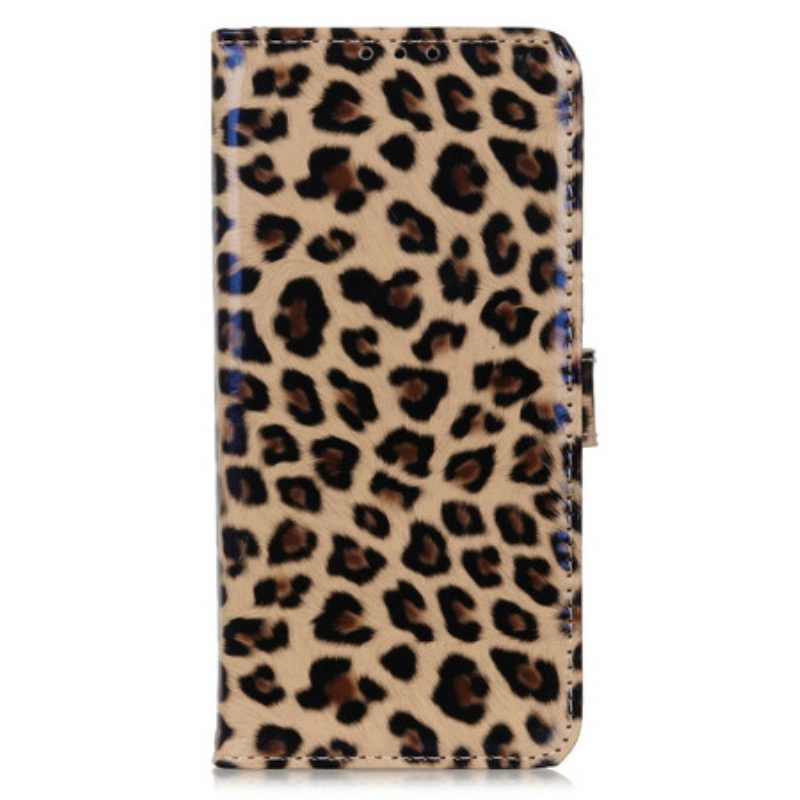 Leren Hoesje voor iPhone 13 Pro Luipaard