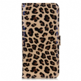 Leren Hoesje voor iPhone 13 Pro Luipaard