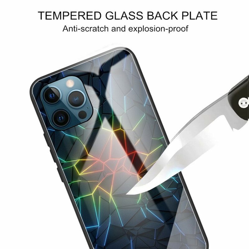 Telefoonhoesje voor iPhone 13 Pro Geometrie Gehard Glas