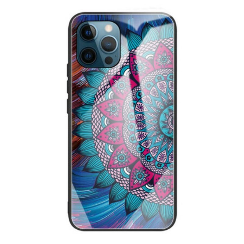 Telefoonhoesje voor iPhone 13 Pro Mandala Gehard Glas