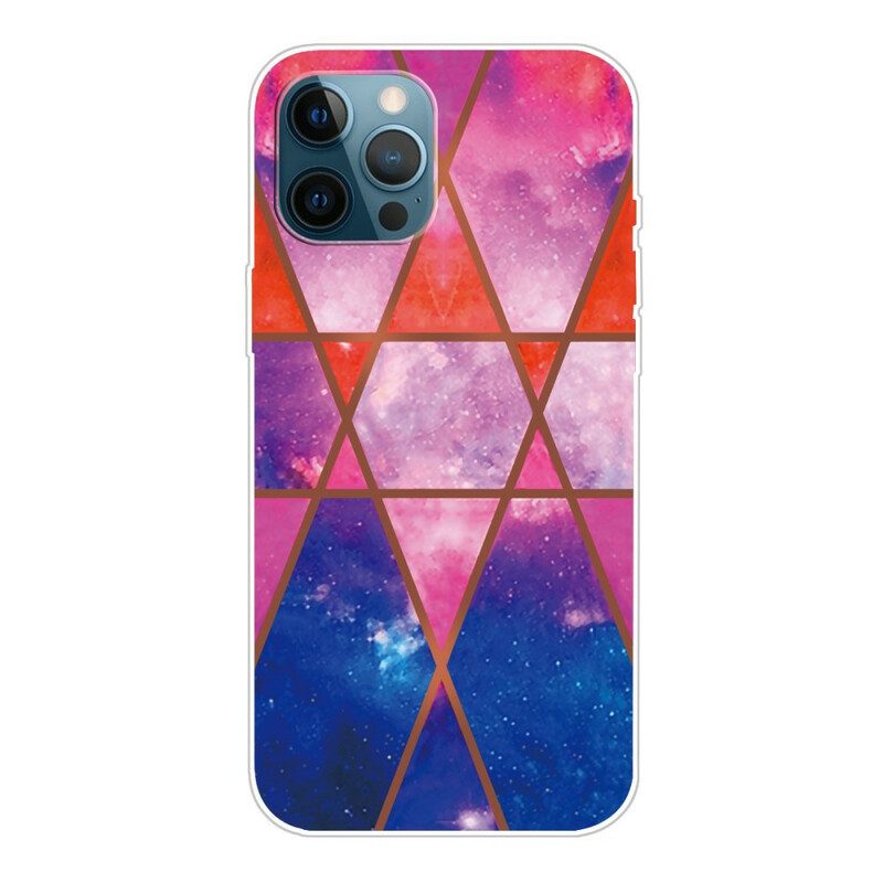 Telefoonhoesje voor iPhone 13 Pro Variabel Geometrisch Marmer