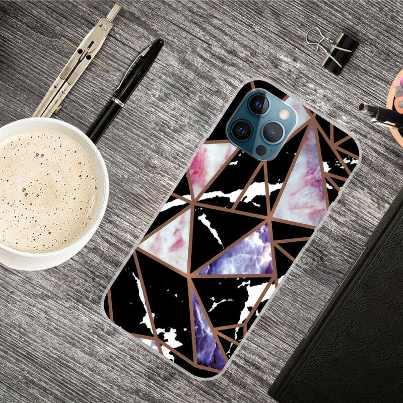 Telefoonhoesje voor iPhone 13 Pro Variabel Geometrisch Marmer