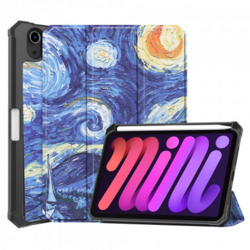 Bescherming Hoesje voor iPad Mini 6 (2021) Sterrennacht Pennenhouder