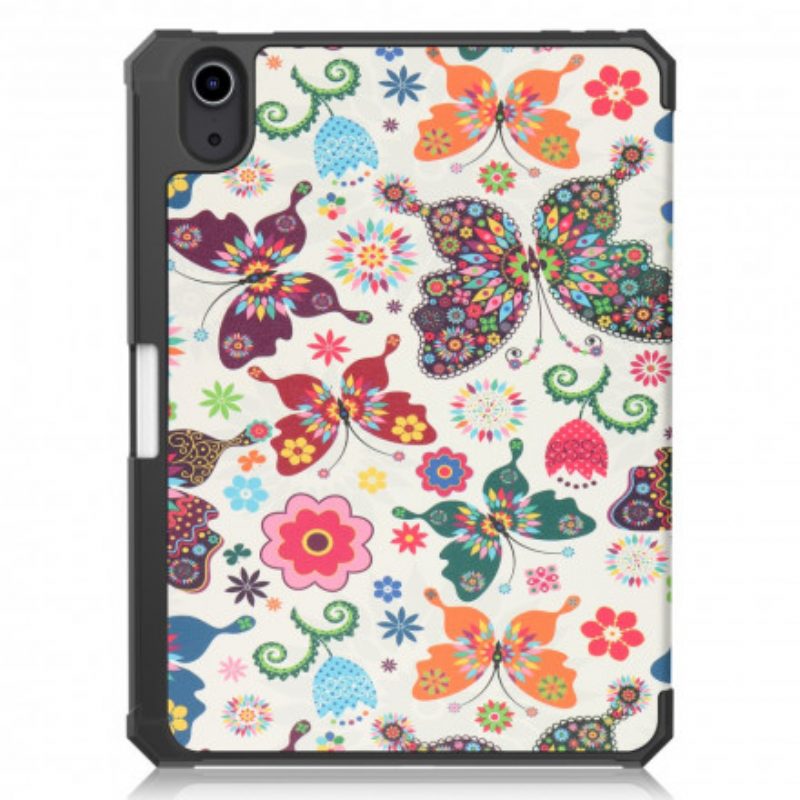 Bescherming Hoesje voor iPad Mini 6 (2021) Vintage Bloem Pennenhouder