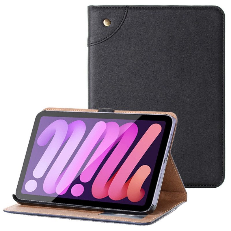 Case voor iPad Mini 6 (2021) Kunstleer Vintage Klinknagels