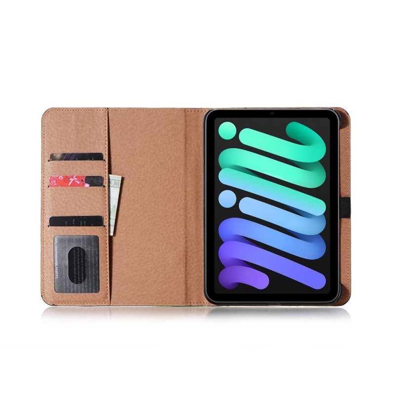 Case voor iPad Mini 6 (2021) Kunstleer Vintage Klinknagels