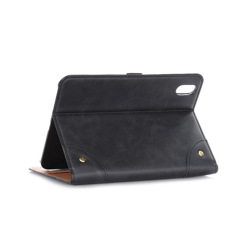 Case voor iPad Mini 6 (2021) Kunstleer Vintage Klinknagels