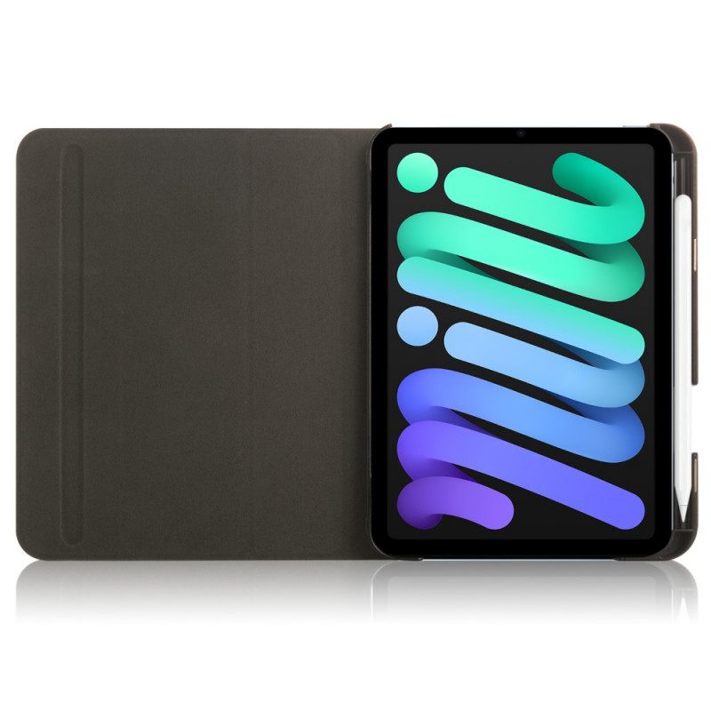 Cover voor iPad Mini 6 (2021) 360° Draaibaar Leereffect