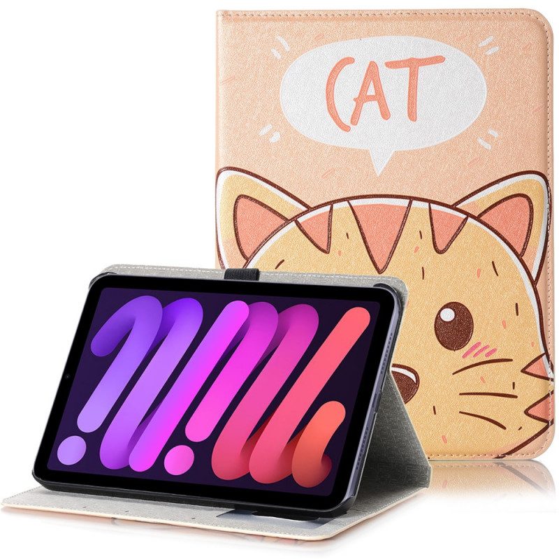 Cover voor iPad Mini 6 (2021) Tekenfilm Kat