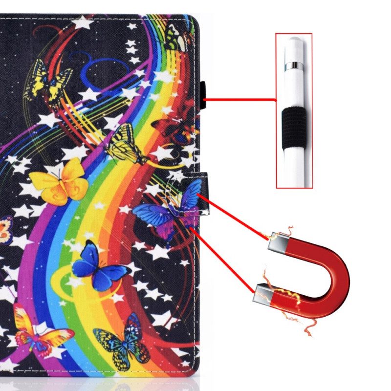 Flip Case voor iPad Mini 6 (2021) Regenboog Vlinders