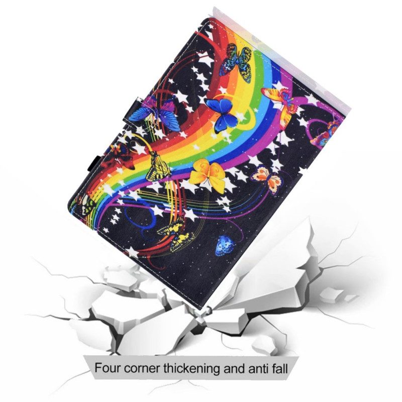 Flip Case voor iPad Mini 6 (2021) Regenboog Vlinders