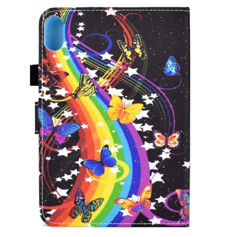 Flip Case voor iPad Mini 6 (2021) Regenboog Vlinders