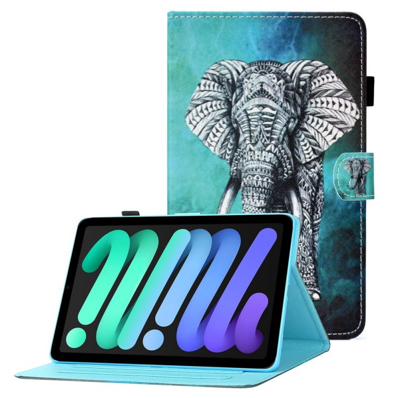 Flip Case voor iPad Mini 6 (2021) Stammen Olifant