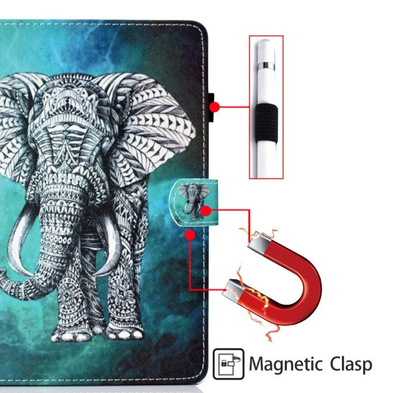 Flip Case voor iPad Mini 6 (2021) Stammen Olifant