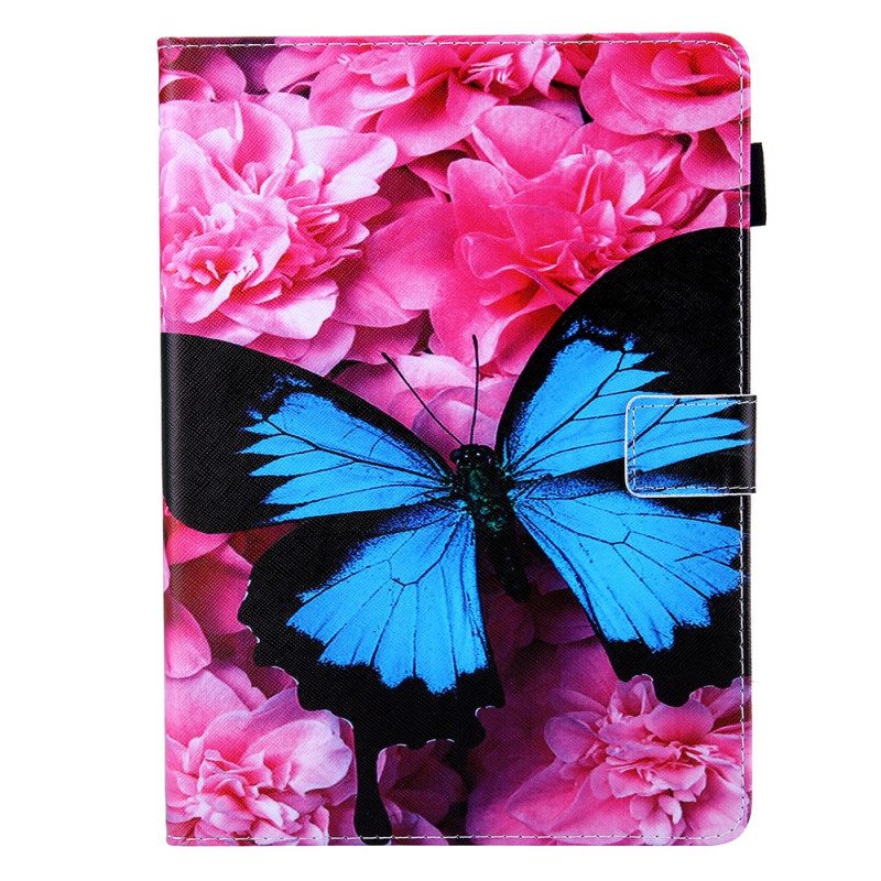 Folio-hoesje voor iPad Mini 6 (2021) Bloemen Vlinder