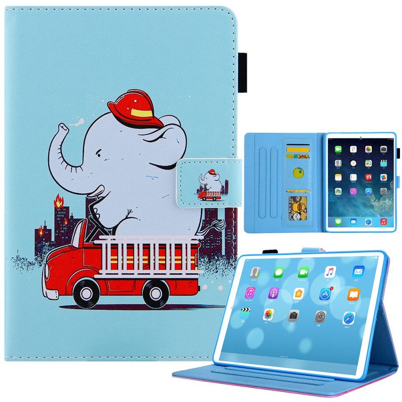 Folio-hoesje voor iPad Mini 6 (2021) Brandweerman Olifant