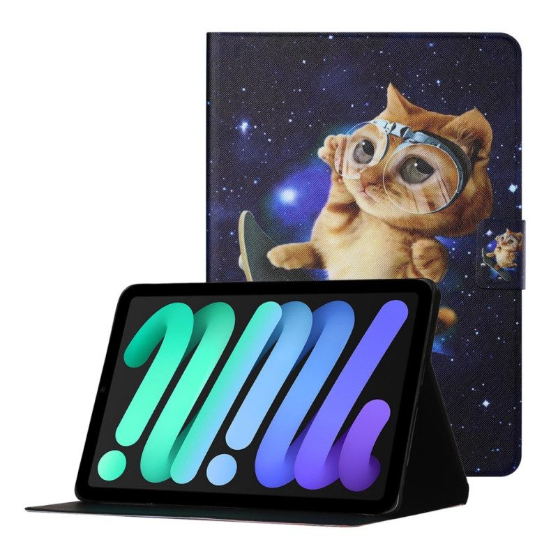 Folio-hoesje voor iPad Mini 6 (2021) Kat Skateboarden