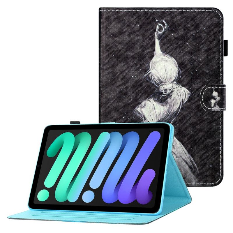 Folio-hoesje voor iPad Mini 6 (2021) Meisje Kunst