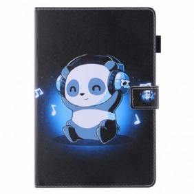 Folio-hoesje voor iPad Mini 6 (2021) Panda In Koptelefoon