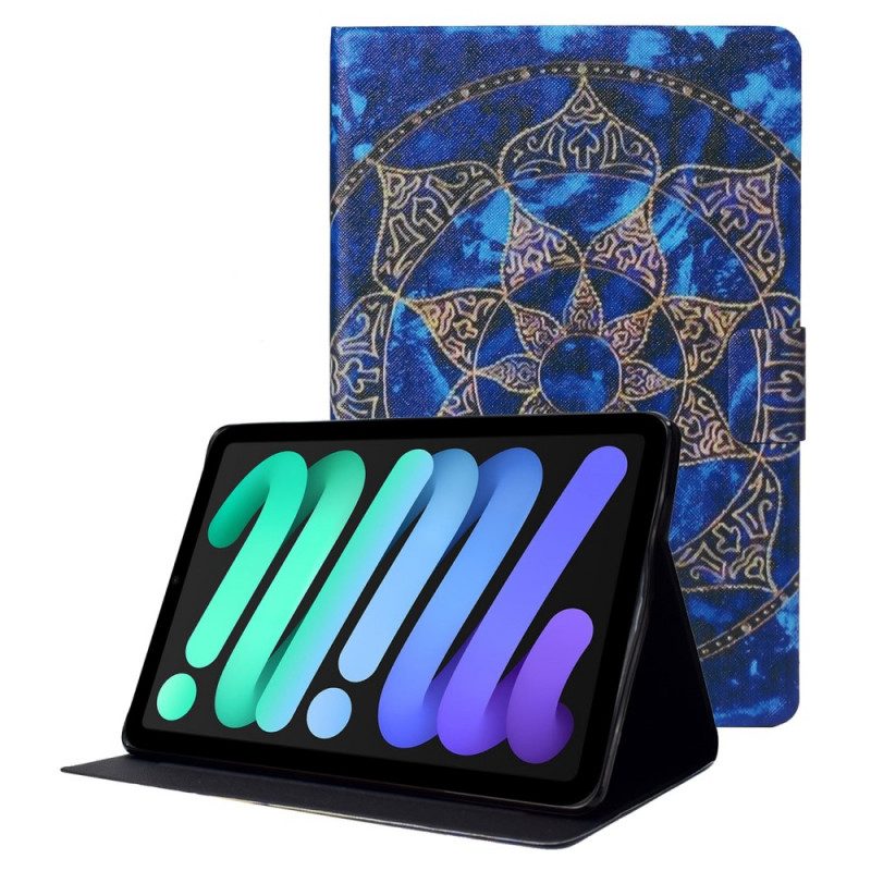 Folio-hoesje voor iPad Mini 6 (2021) Voorouderlijk Mandala-patroon