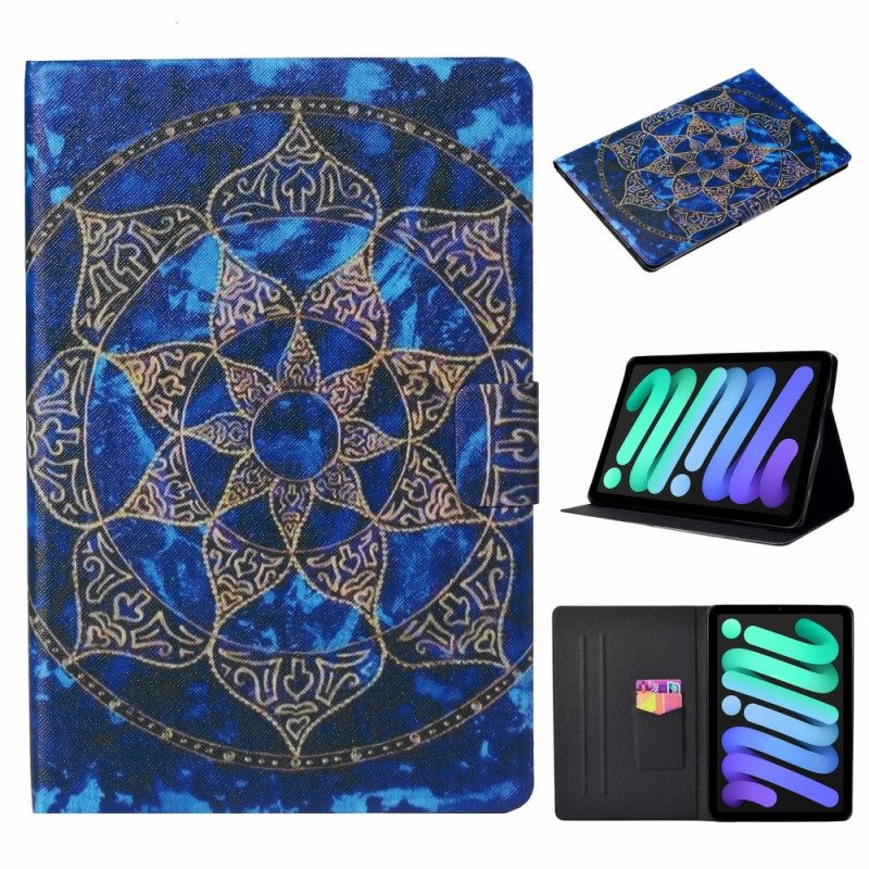 Folio-hoesje voor iPad Mini 6 (2021) Voorouderlijk Mandala-patroon