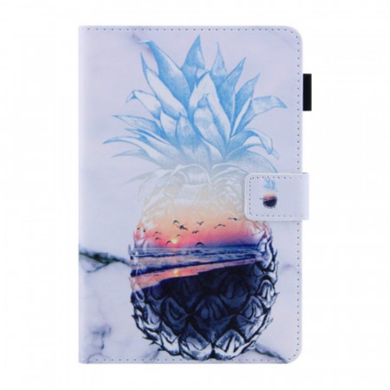 Leren Hoesje voor iPad Mini 6 (2021) Ananas Patroon