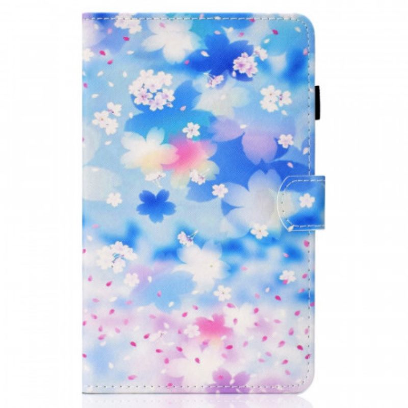 Leren Hoesje voor iPad Mini 6 (2021) Aquarel Bloemen